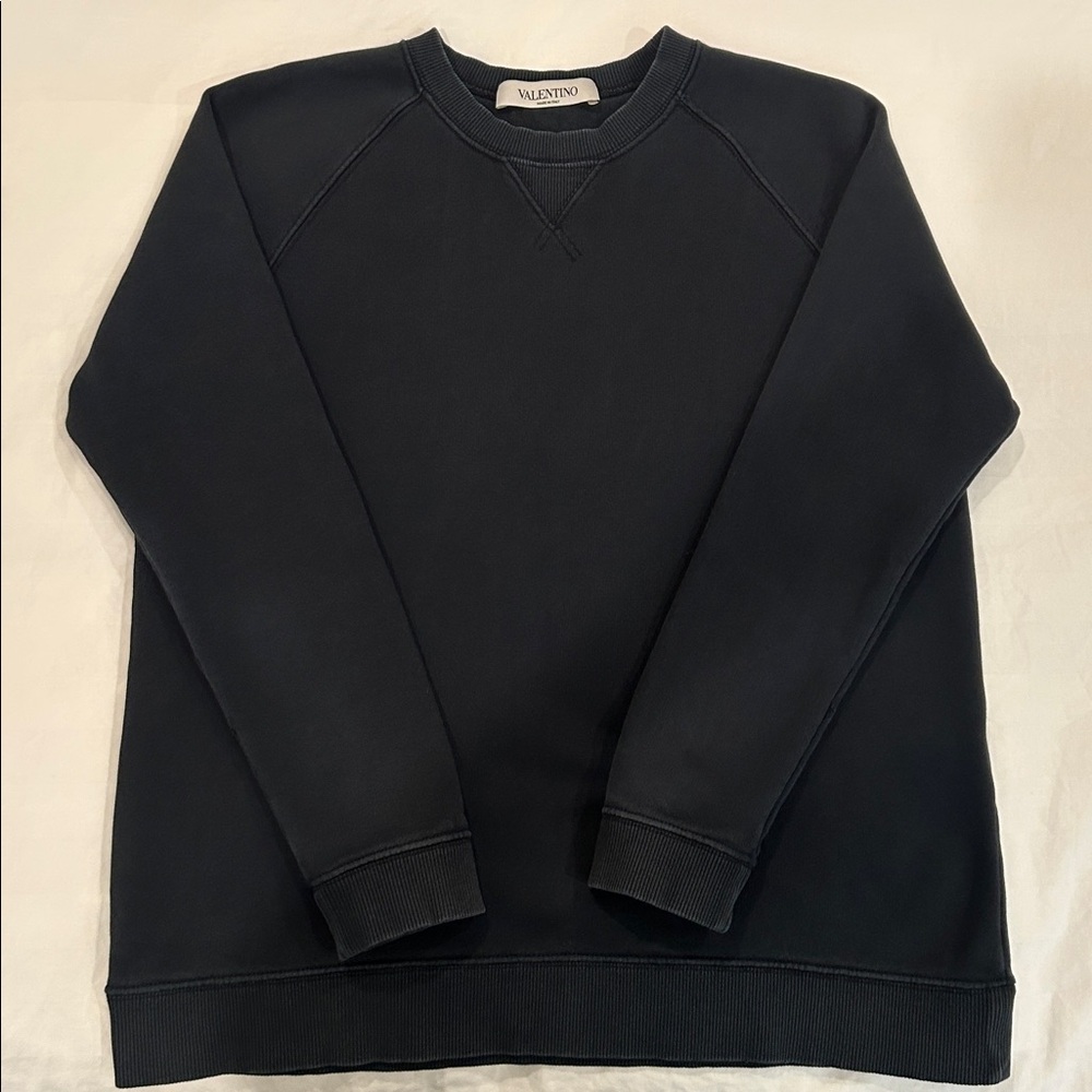 Valentino Navy Black Crewneck Sweatshirt